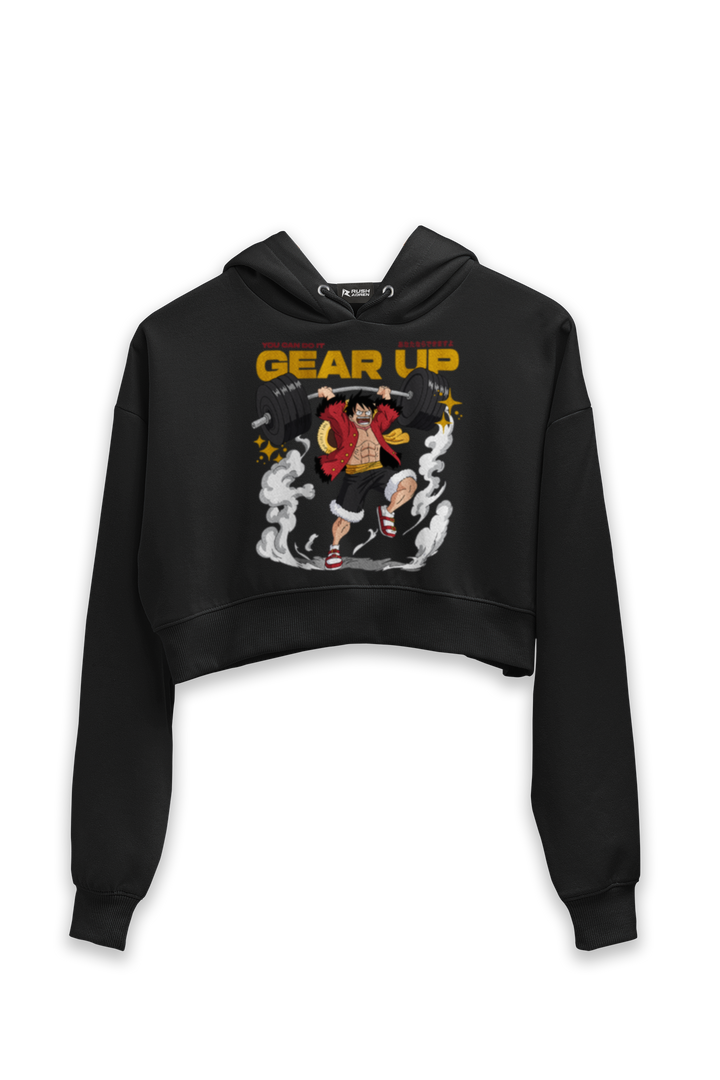 Gear Up - Female Cropped Hoodie