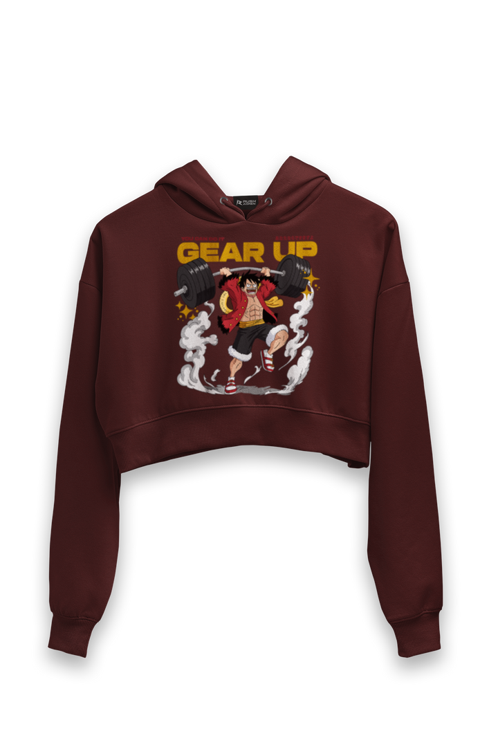 Gear Up - Female Cropped Hoodie