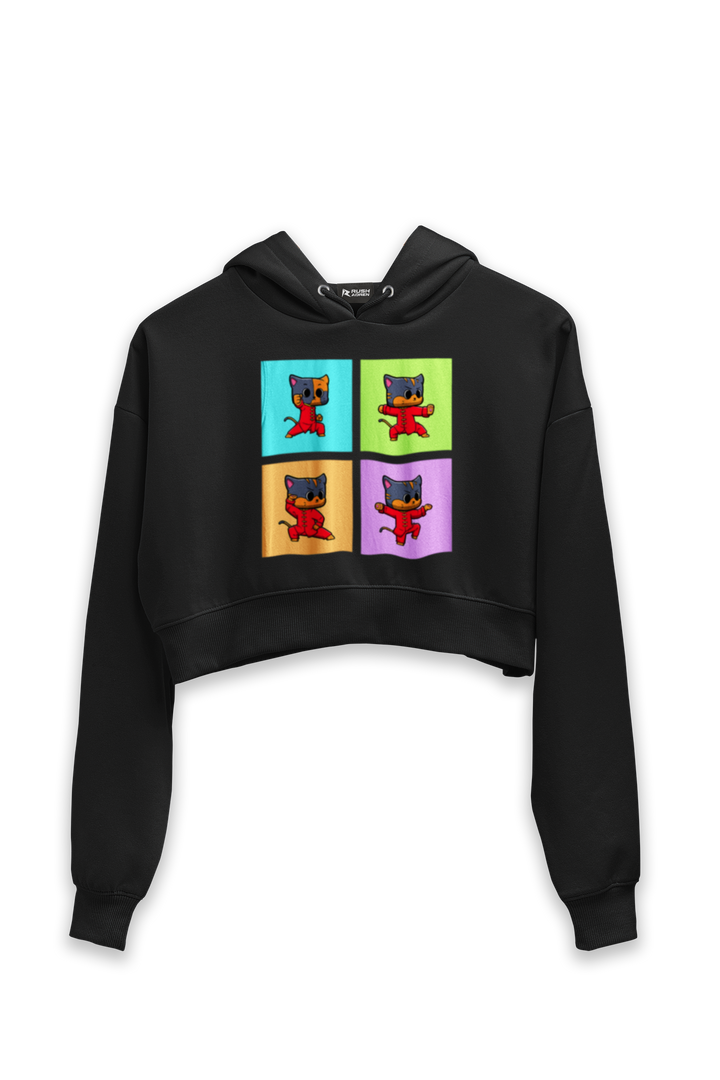 The Karate Cat Crop Hoodie