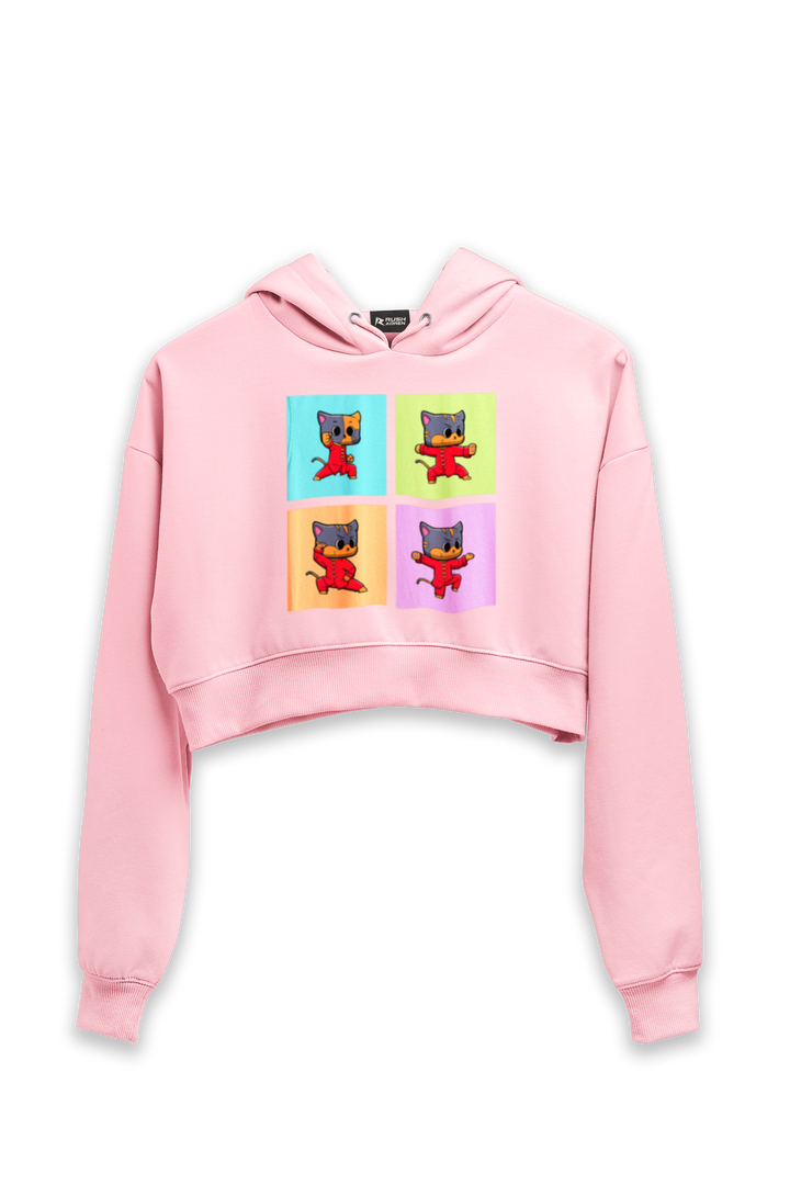 The Karate Cat Crop Hoodie