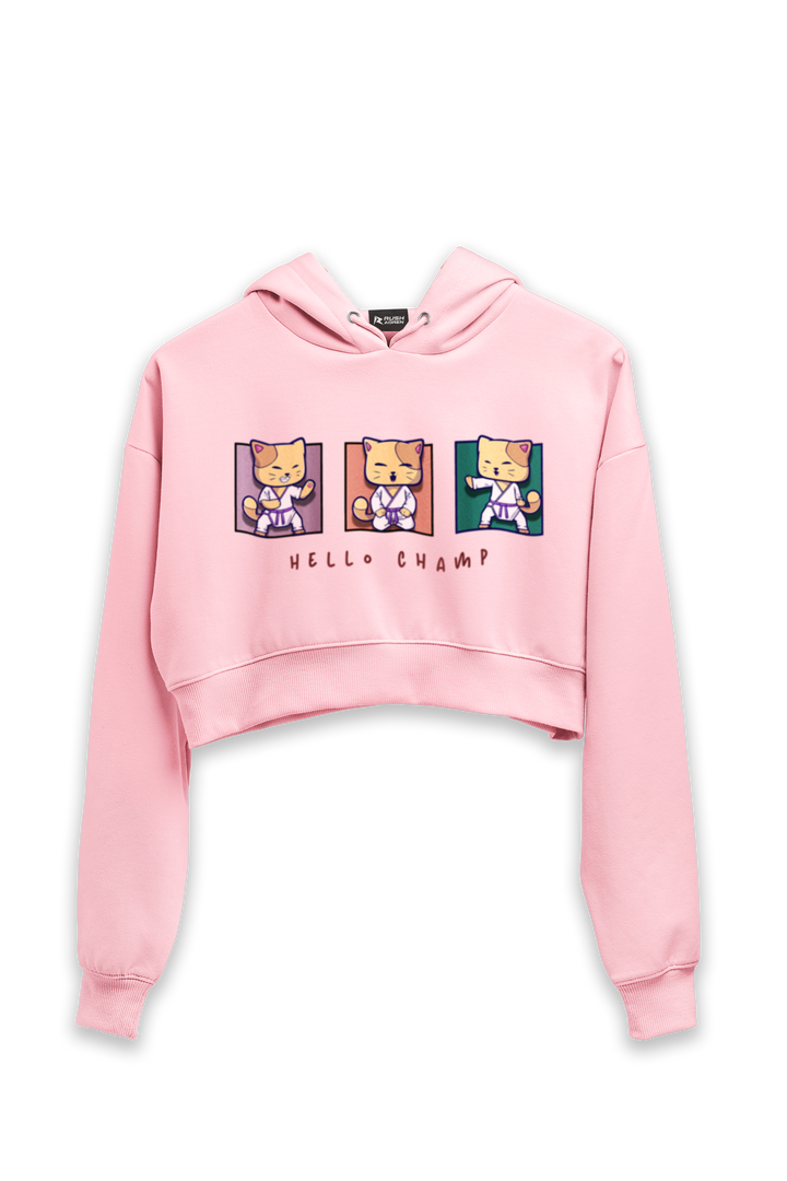 Women's Hello Champ Crop Hoodie