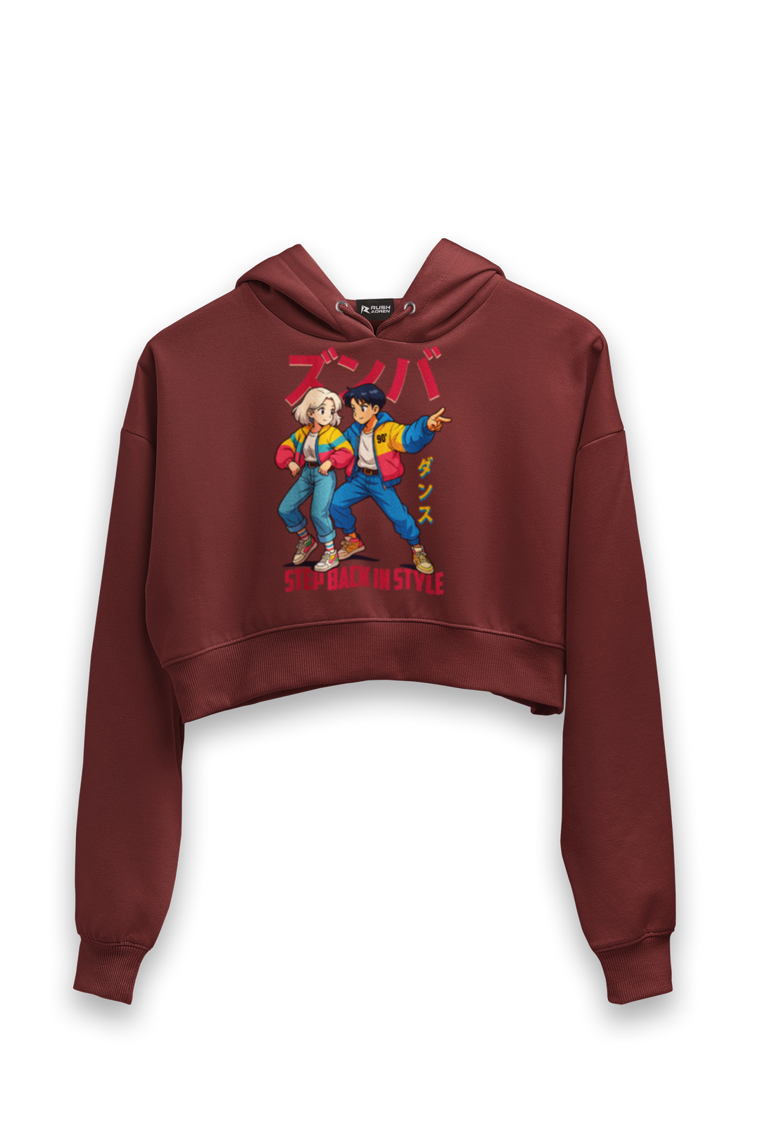 Step Back in Style - Female Cropped Hoodie