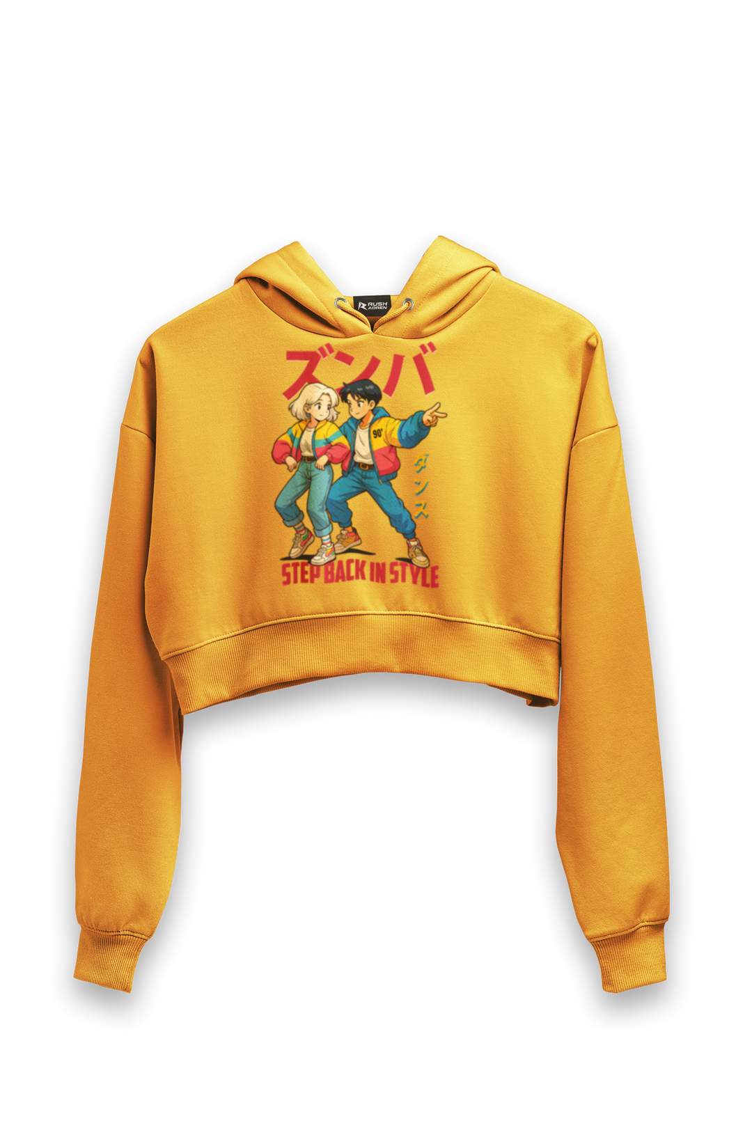 Step Back in Style - Female Cropped Hoodie
