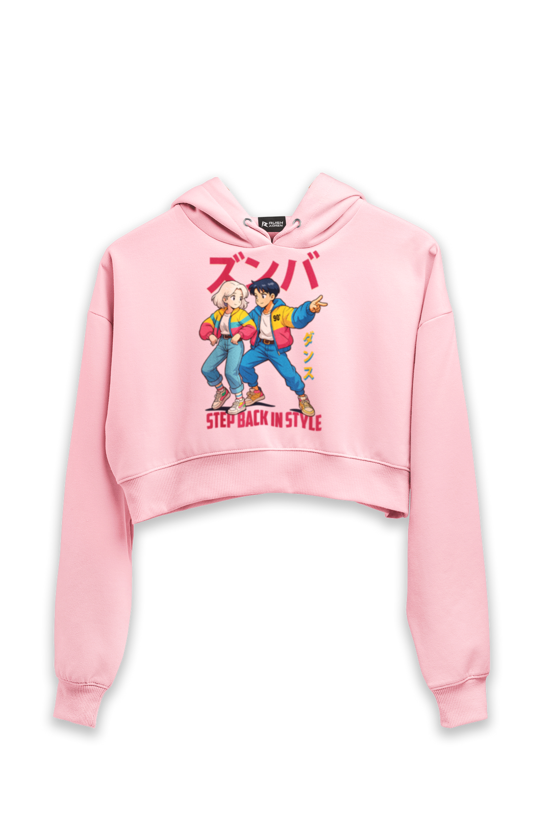 Step Back in Style - Female Cropped Hoodie
