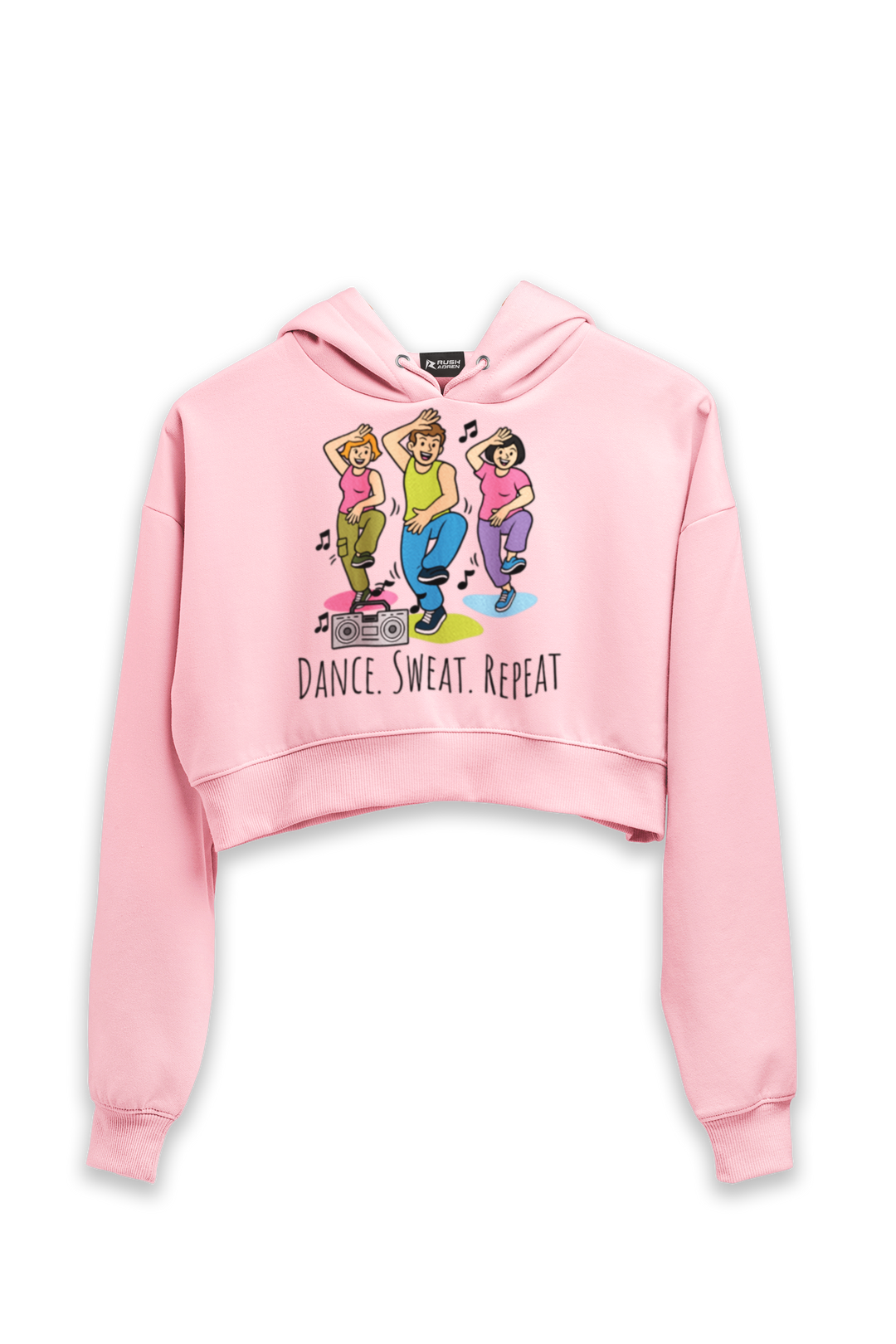Dance Sweat Repeat - Female Cropped Hoodie