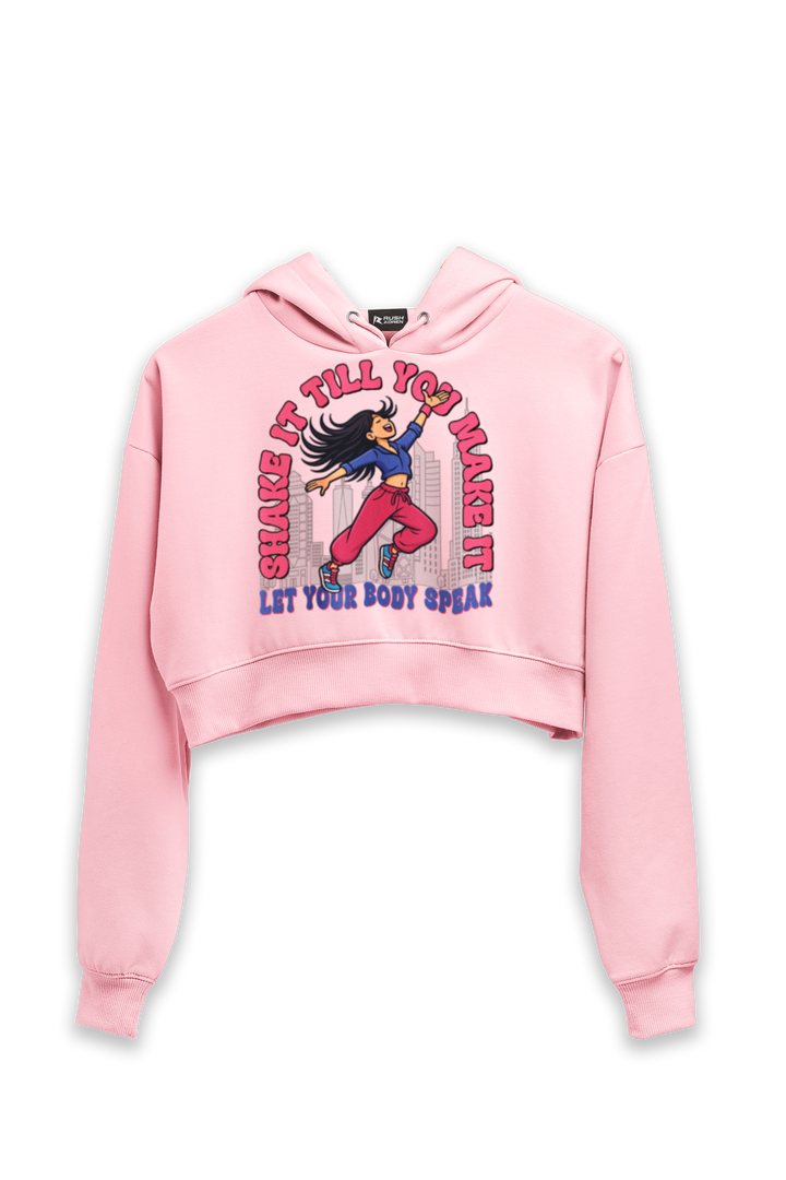 Let Your Body Speak - Female Cropped Hoodie