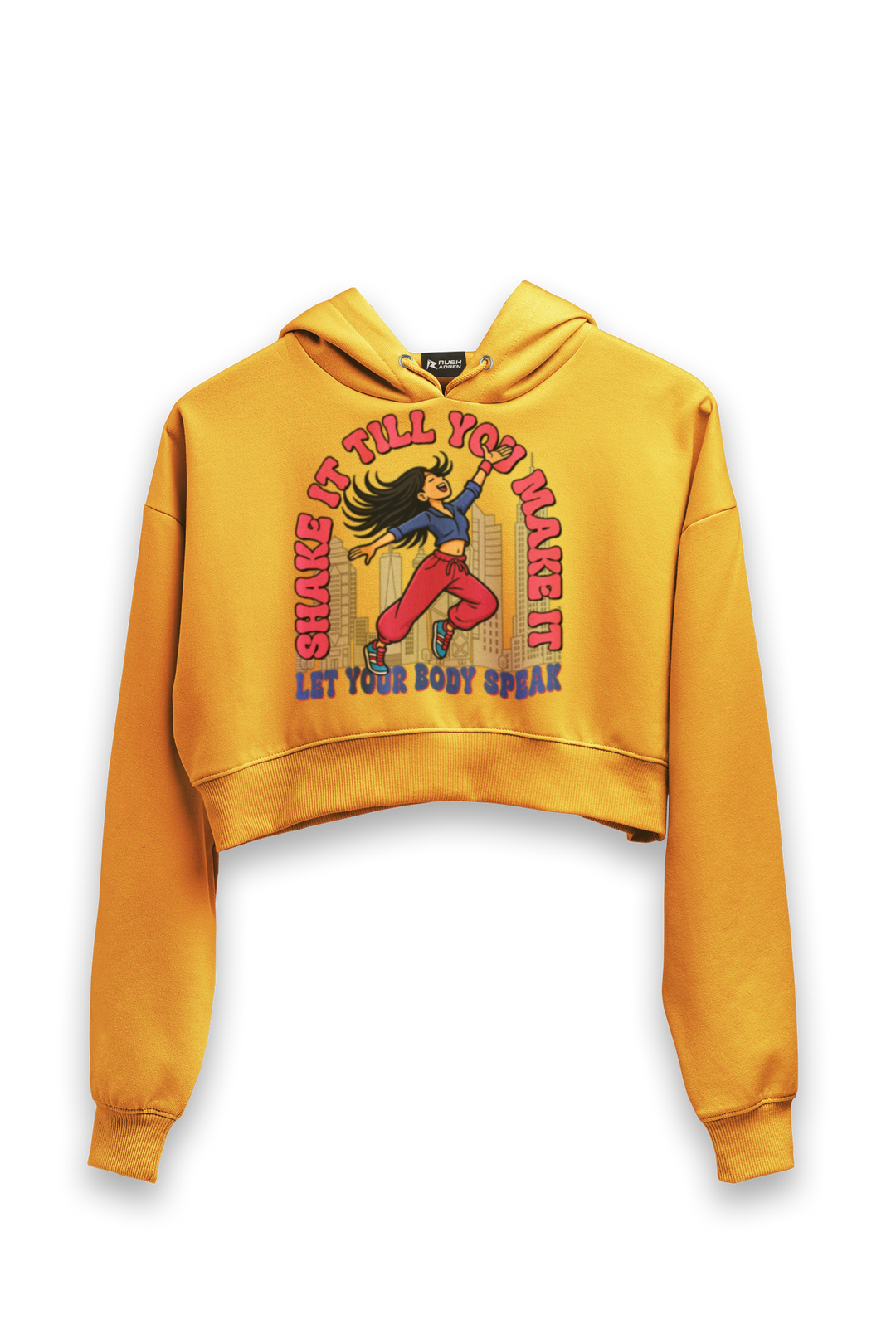 Let Your Body Speak - Female Cropped Hoodie