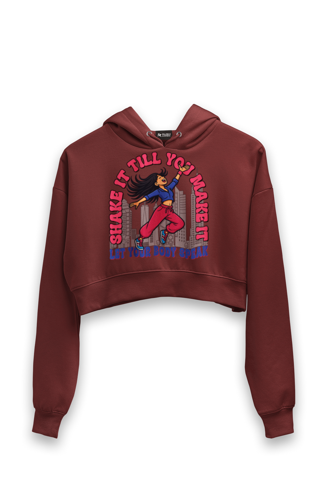 Let Your Body Speak - Female Cropped Hoodie
