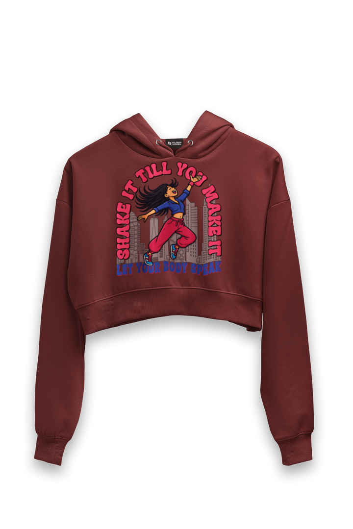 Let Your Body Speak - Female Cropped Hoodie