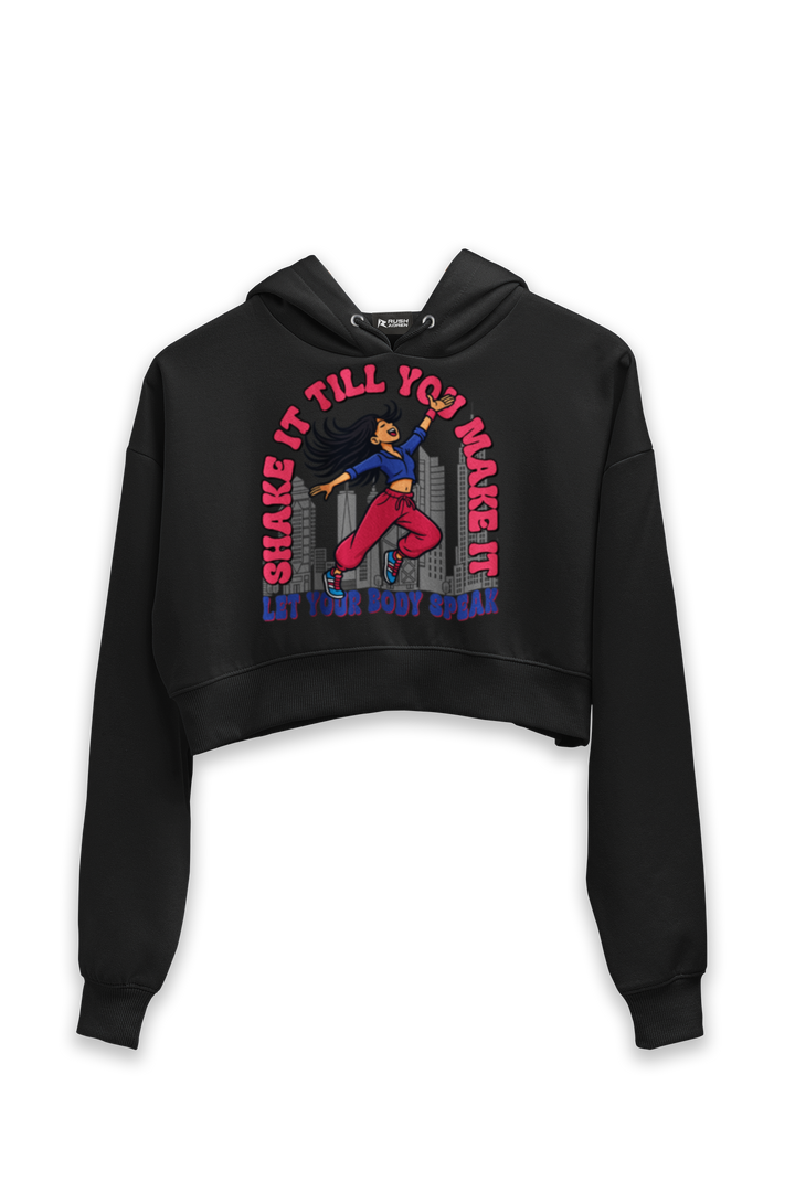 Let Your Body Speak - Female Cropped Hoodie