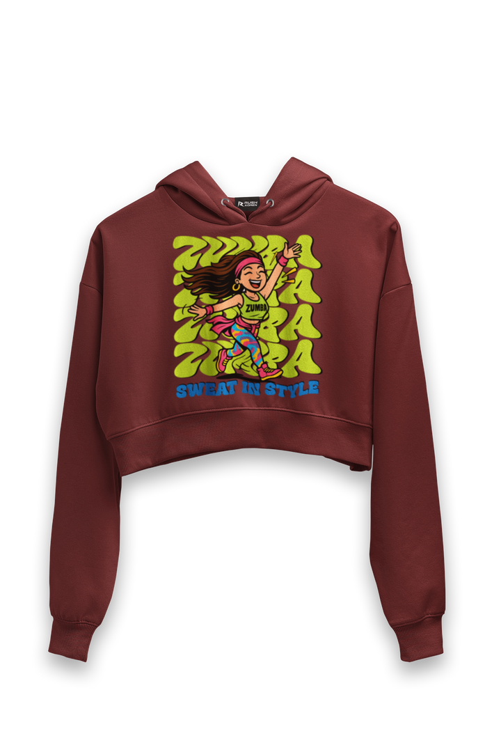 Zumba Sweat in Style - Female Cropped Hoodie