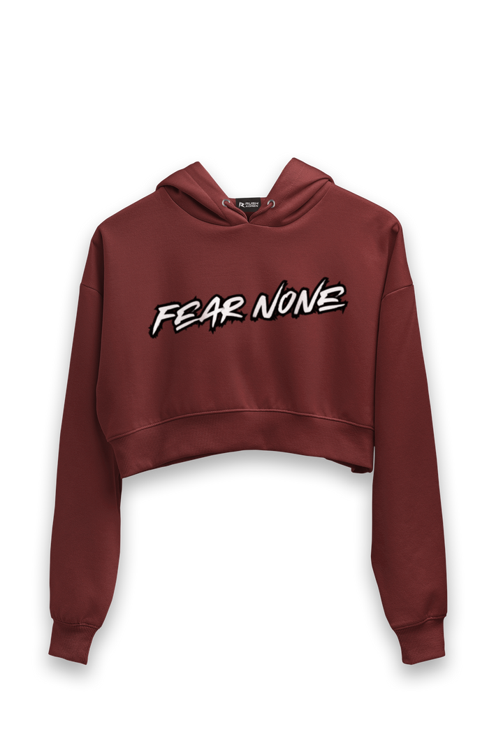 Fear None Women Crop Hoodies