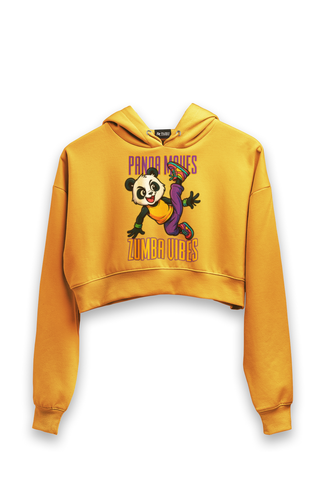 Panda Moves Zumba Vibes - Female Cropped Hoodie
