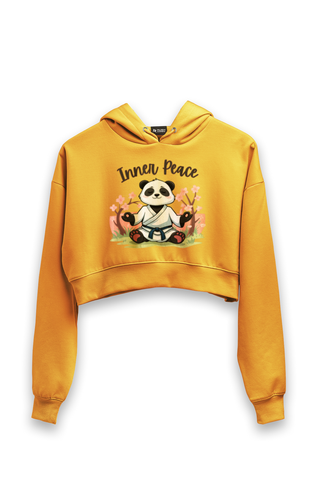 Zen Spirit Panda Crop Hoodie