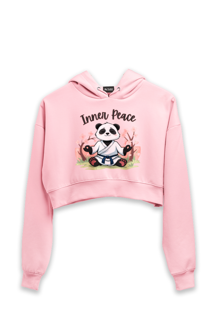 Zen Spirit Panda Crop Hoodie