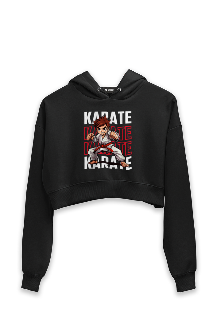 Karate Champ Crop Hoodie