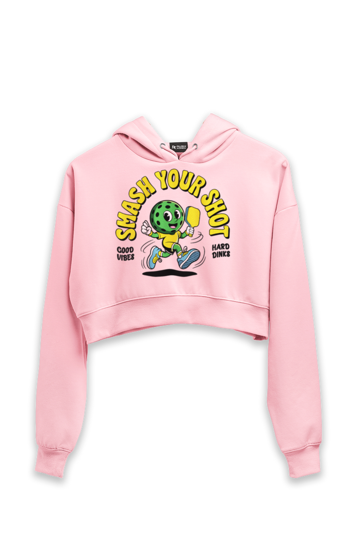 Smash Your Shot - Female Cropped Hoodie