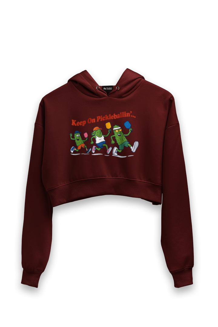 Keep On Pickleballin - Female Cropped Hoodie