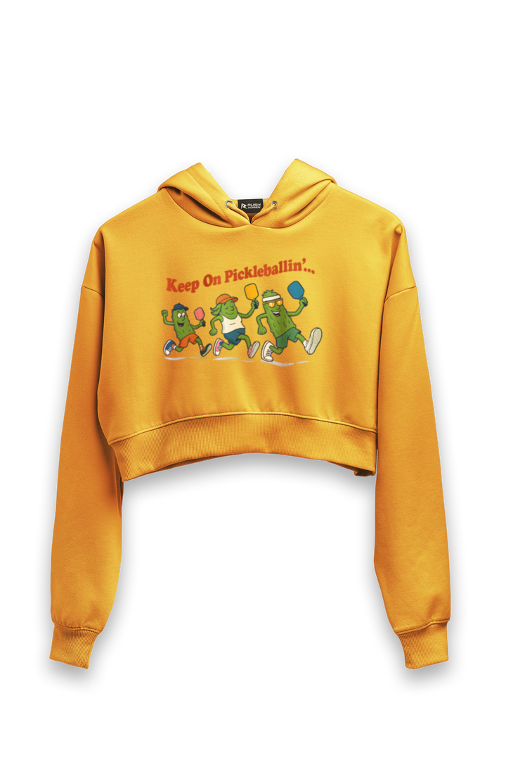 Keep On Pickleballin - Female Cropped Hoodie