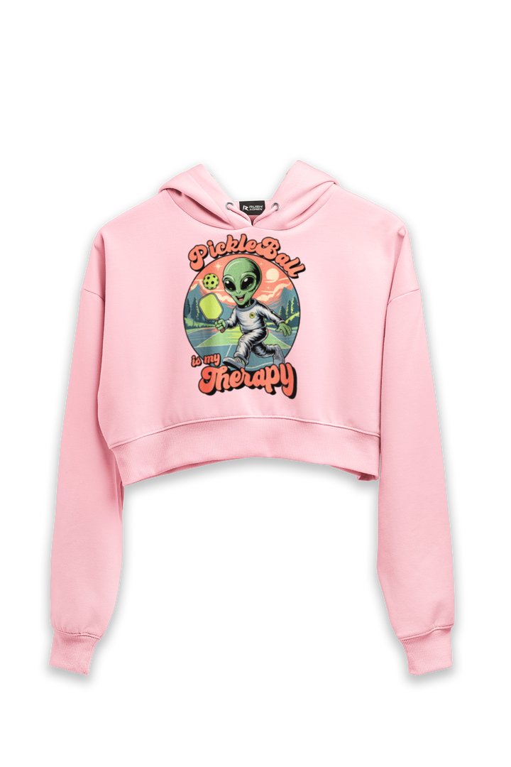 Pickleball is My Therapy - Female Cropped Hoodie