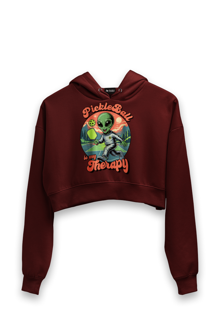 Pickleball is My Therapy - Female Cropped Hoodie