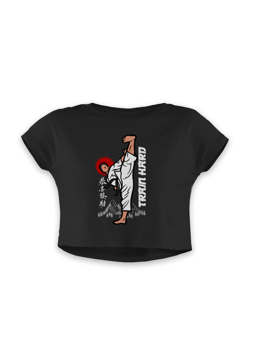 Train Hard Karate Crop Top