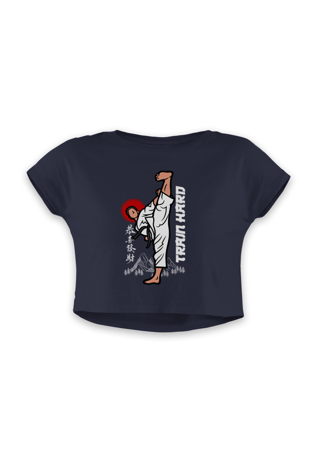Train Hard Karate Crop Top