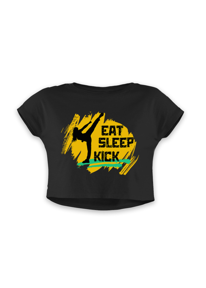 Women's Eat Sleep Kick Crop Top