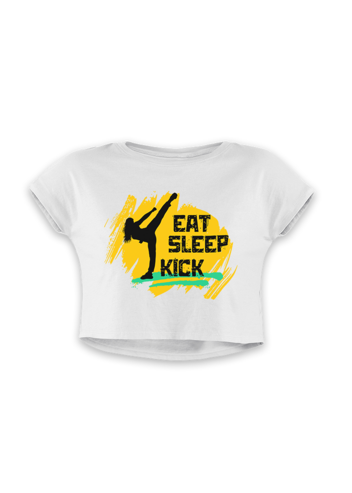 Women's Eat Sleep Kick Crop Top