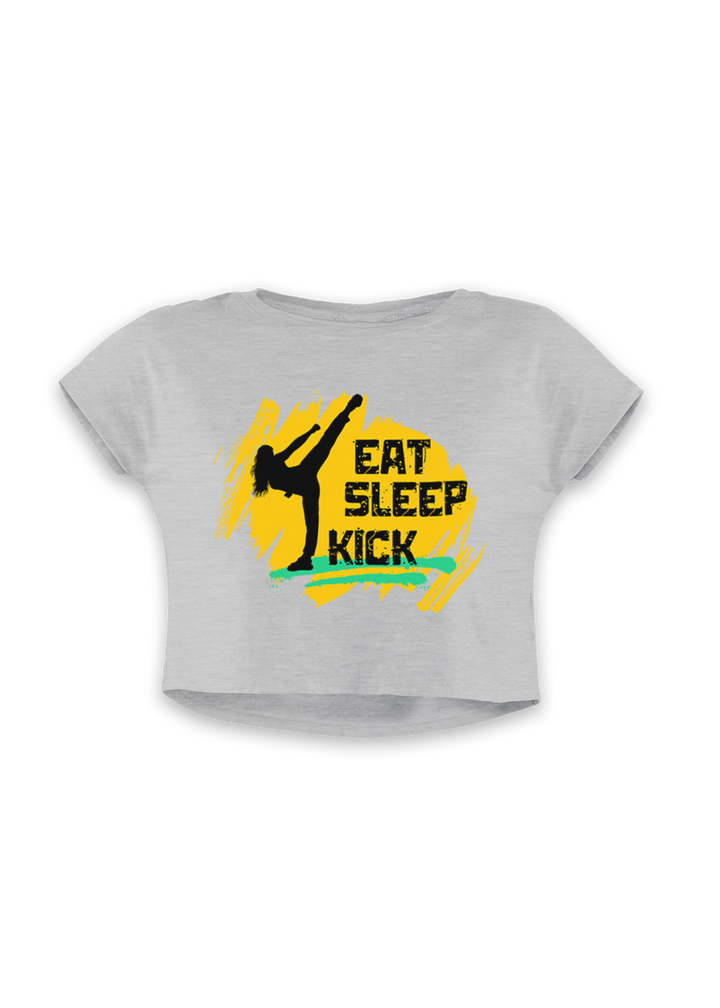 Women's Eat Sleep Kick Crop Top