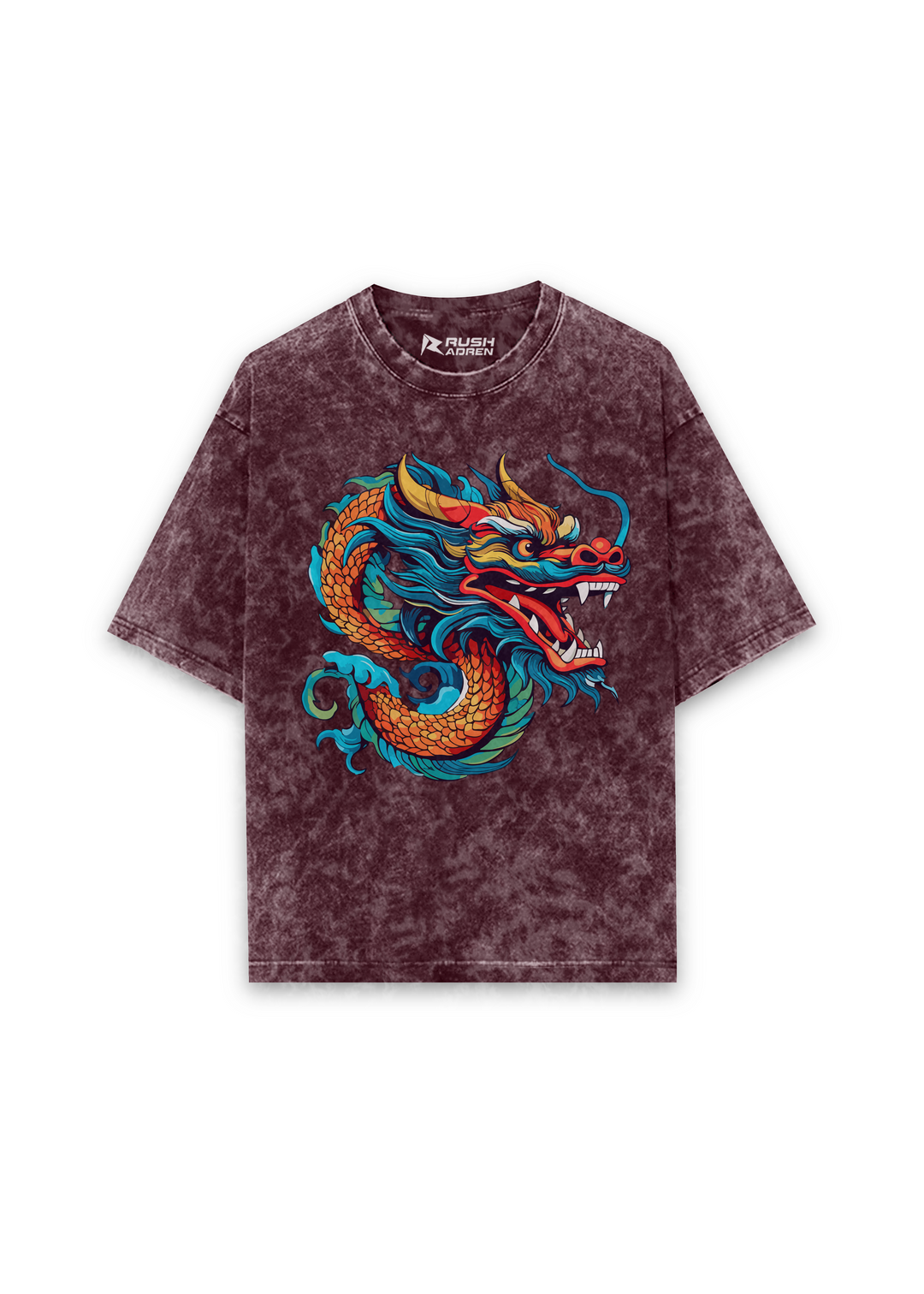 Rush DRAGON LEGACY Acid Wash Oversized T-Shirt