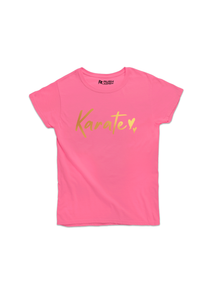 Girls Gold Printed Classic T-Shirt