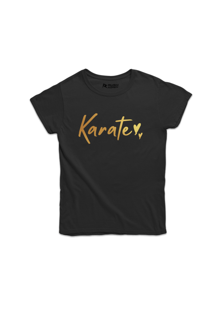 Girls Gold Printed Classic T-Shirt