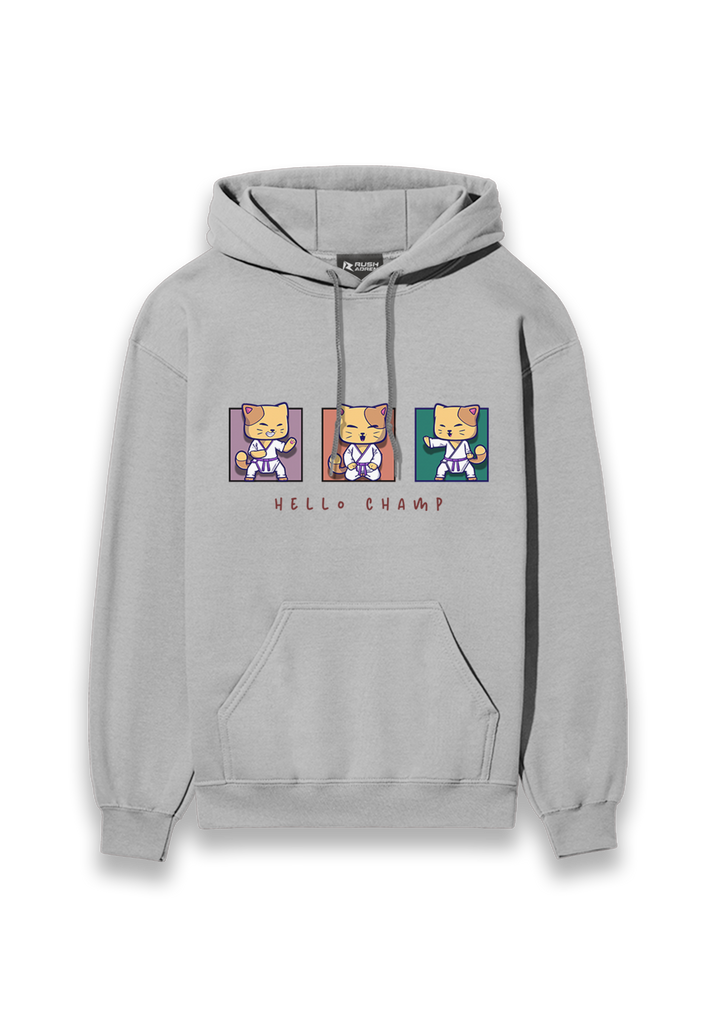 Hello Champ Karate Cat Hoodie