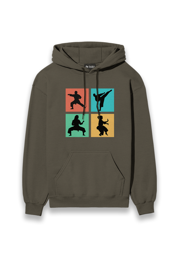 Vibrant Karate Moves Classic Hoodie