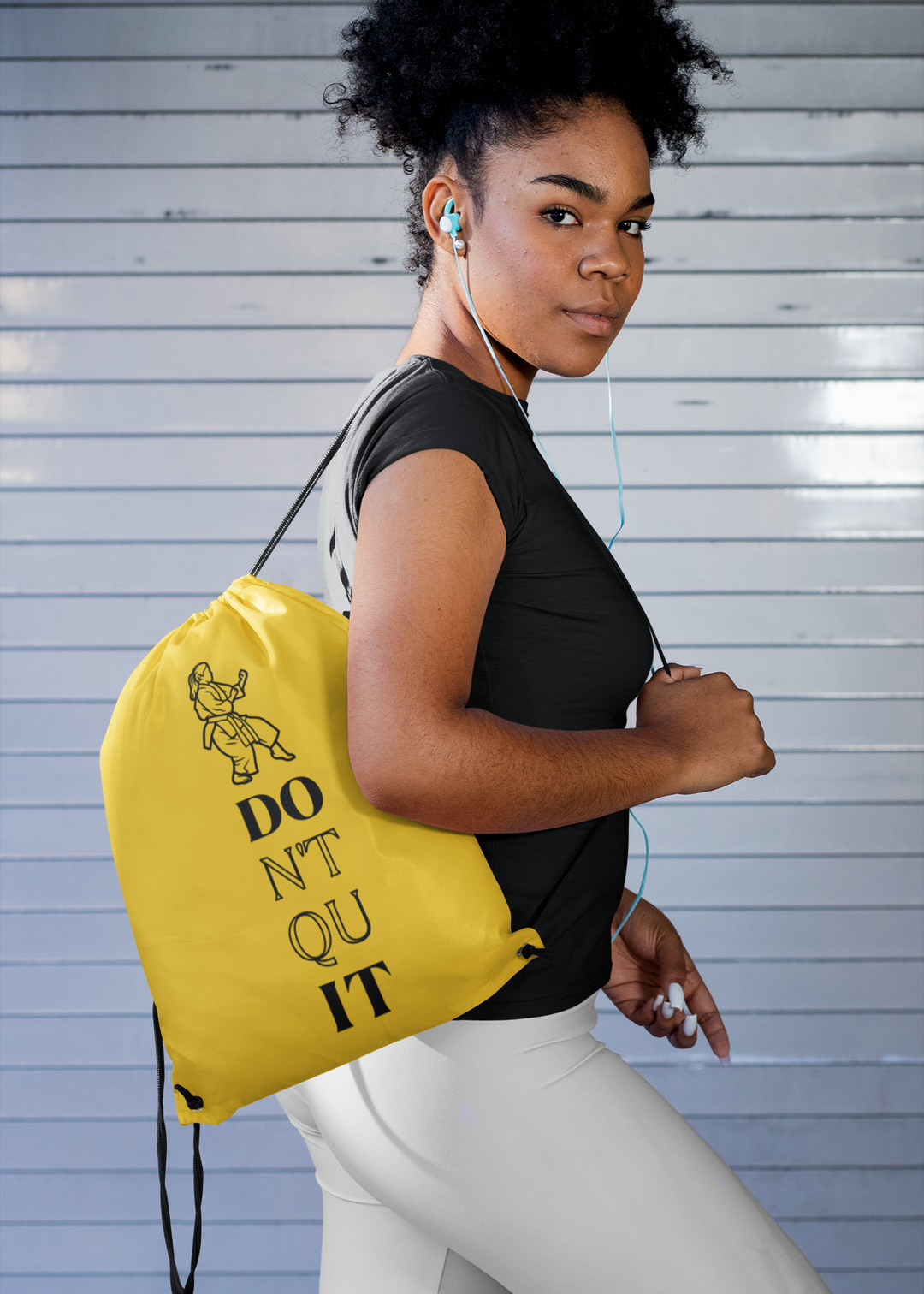 Girl wearing Karate Kit Bag