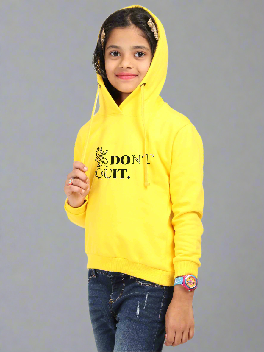girl wearing Karate hoodie