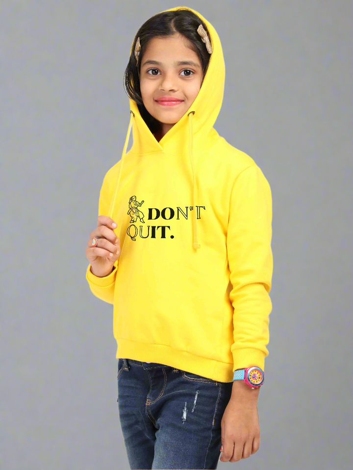 girl wearing Karate hoodie