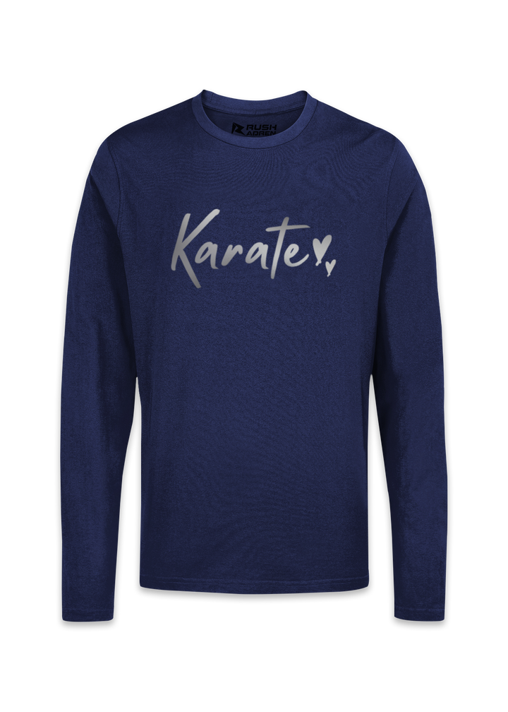 Stylish Karate Silver Script T-Shirt