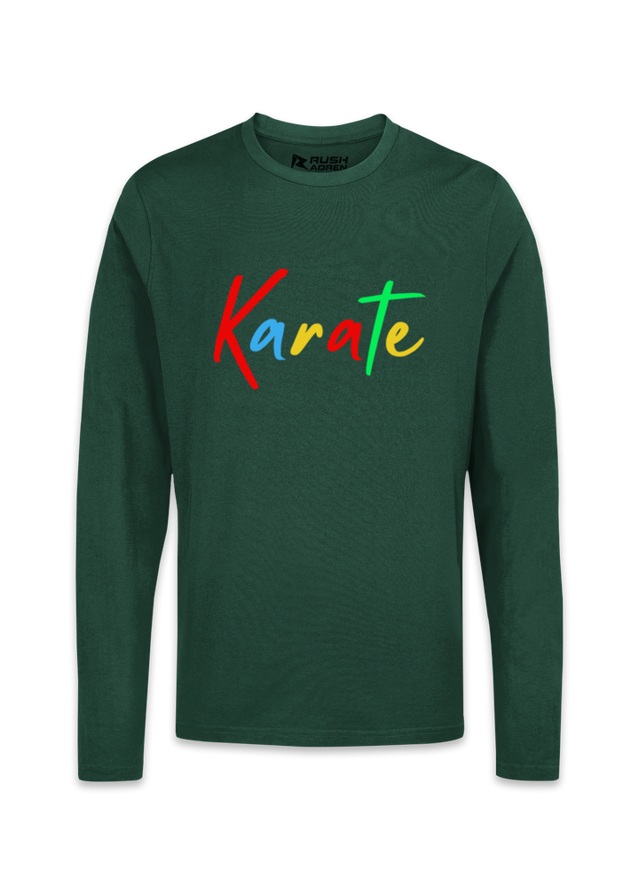 Bold Multicolor Karate Long Sleeve T-Shirt