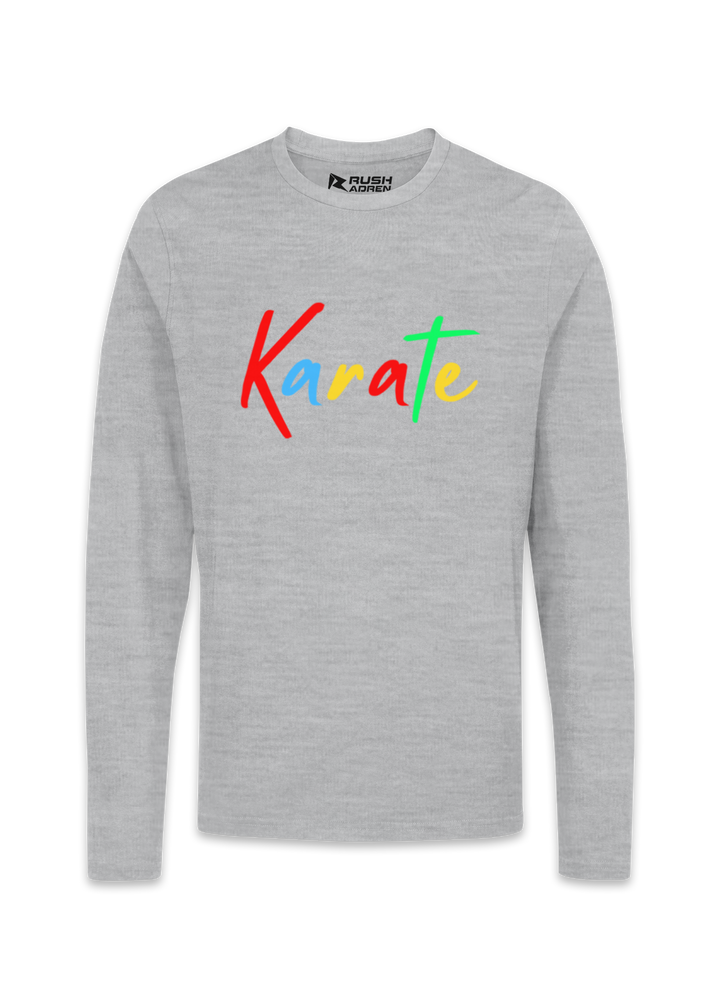 Bold Multicolor Karate Long Sleeve T-Shirt