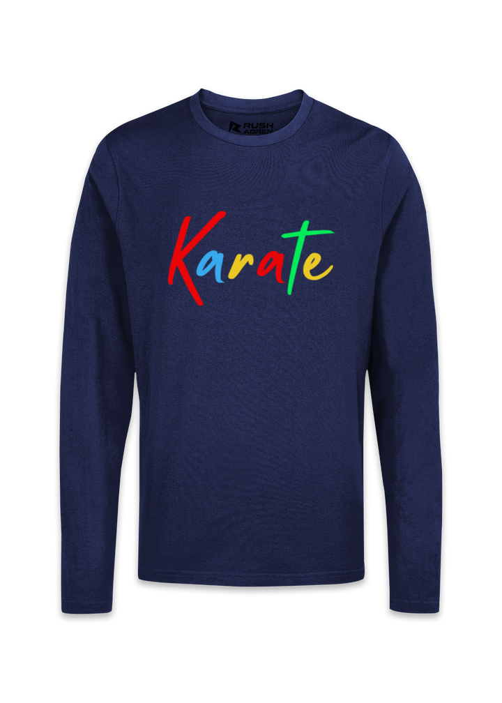 Bold Multicolor Karate Long Sleeve T-Shirt