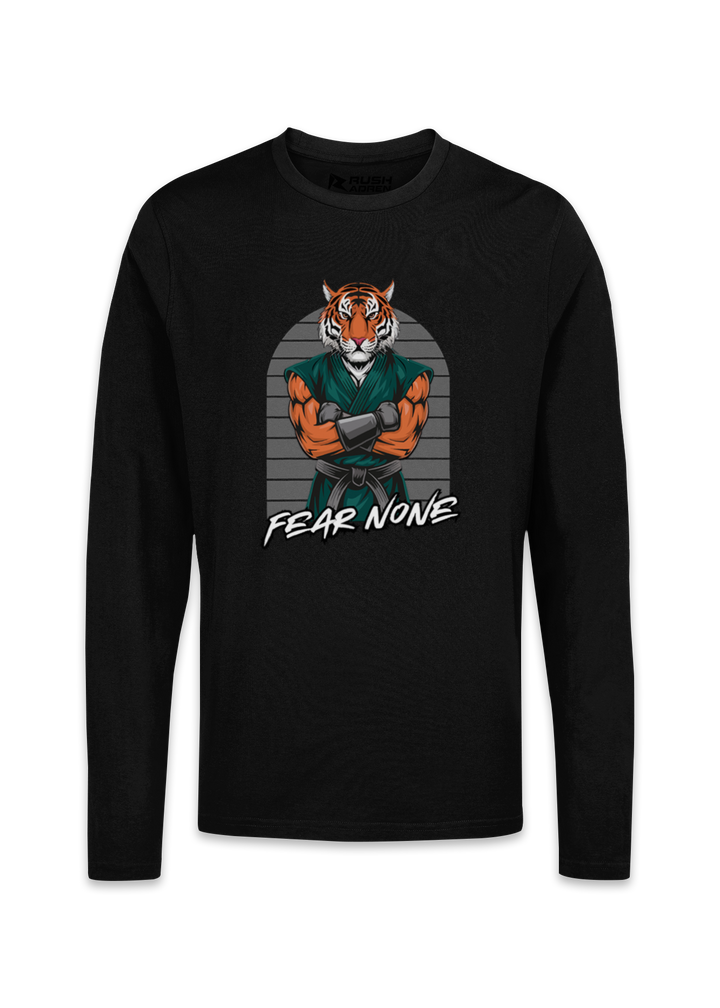 Tiger Warrior Fear None Graphic T-Shirt