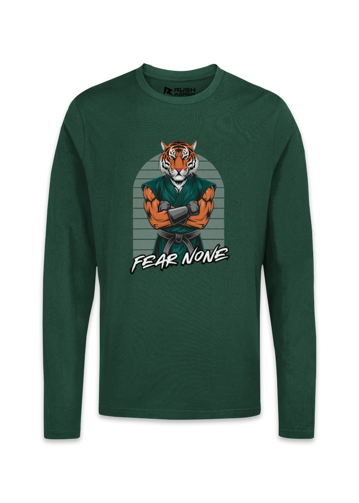 Tiger Warrior Fear None Graphic T-Shirt