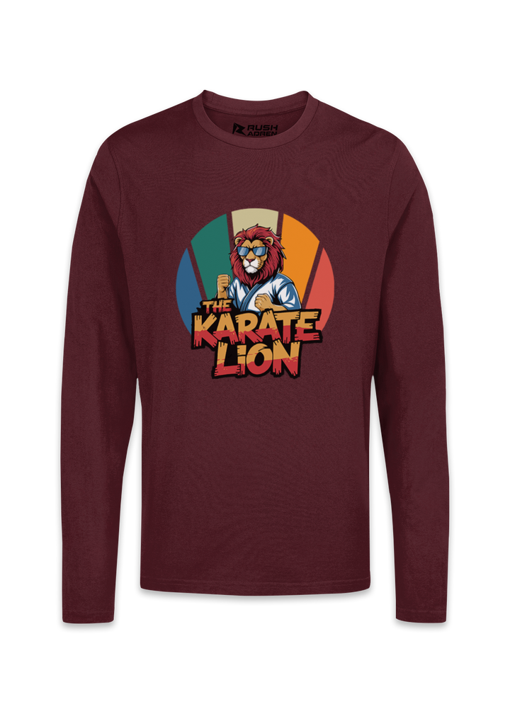 Fearless Karate Lion Graphic T-Shirt