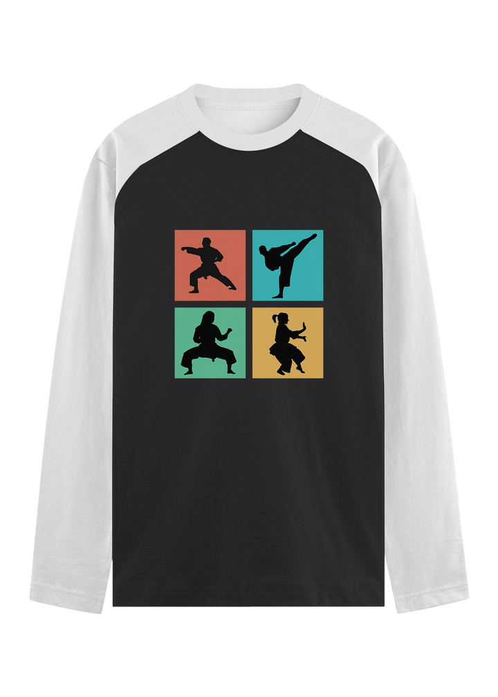 Pop Art Karate Moves Raglan T-Shirt