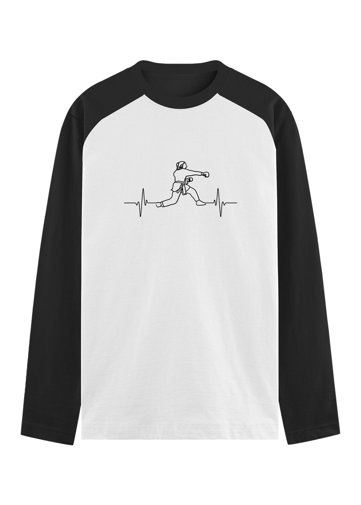 Karate Spirit Heartbeat Raglan T-Shirt