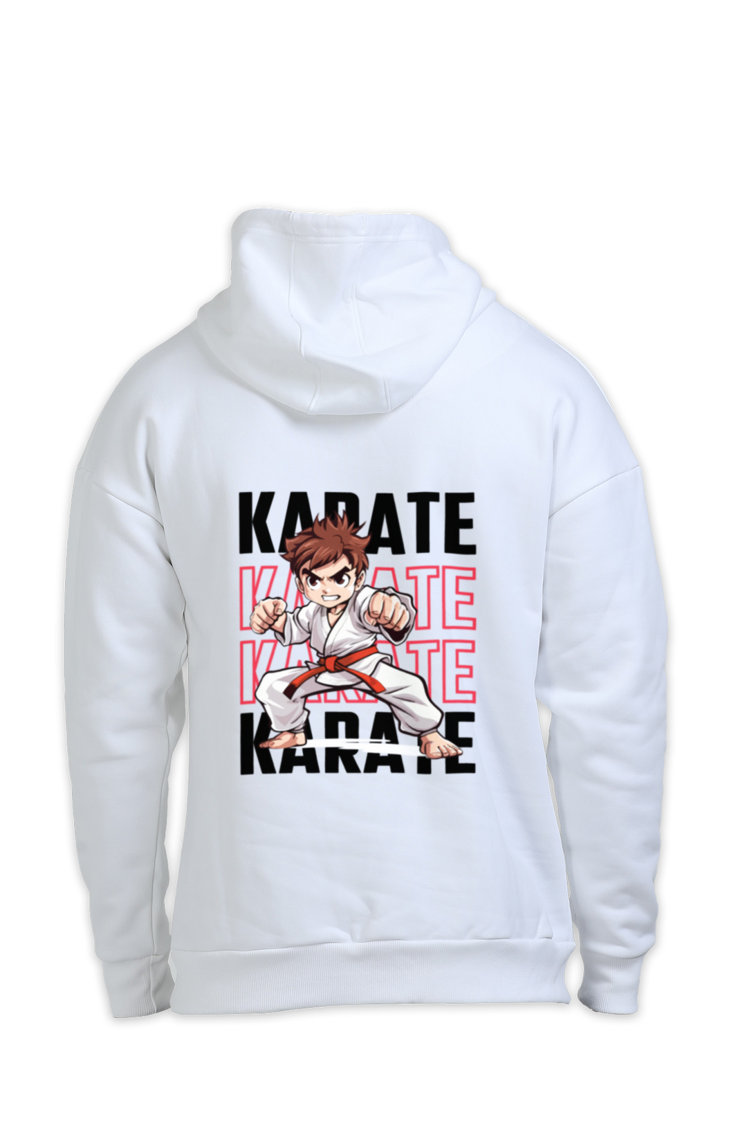 Karate Action Comic Style Oversized Hoodie