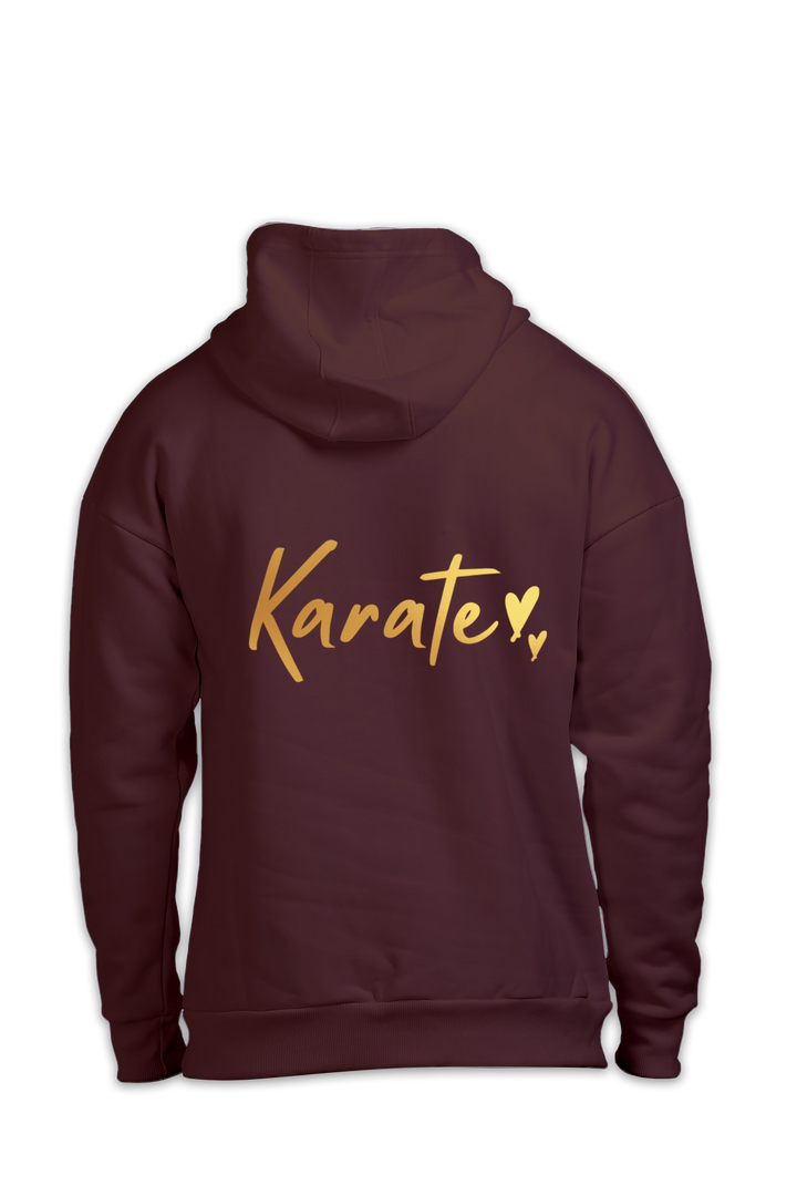 Karate Gold Script Oversized Hoodie