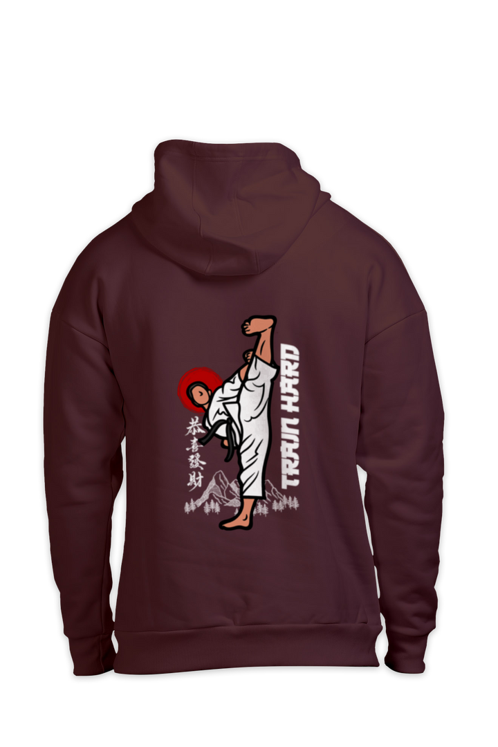 Train Hard Karate Oversized Hoodie